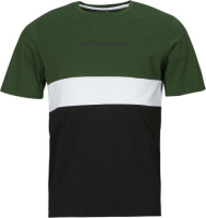 Jack & Jones ESSENTIALS gestreept regular fit T-shirt JJEREID groen