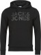 Jack & Jones ESSENTIALS hoodie JJECORP met printopdruk zwart