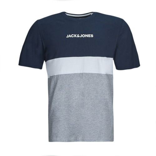 Jack & Jones ESSENTIALS gestreept regular fit T-shirt JJEREID donkerblauw