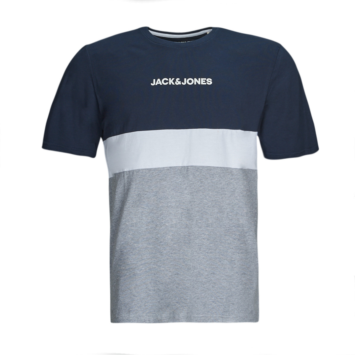 Jack & Jones ESSENTIALS gestreept regular fit T-shirt JJEREID groen