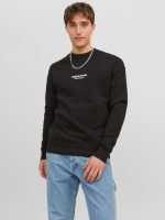 Jack & Jones ORIGINALS sweater JORVESTERBRO met printopdruk zwart