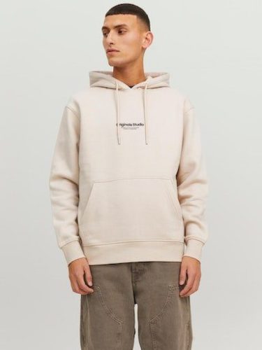 Jack & Jones ORIGINALS hoodie JORVESTERBRO met printopdruk grijs