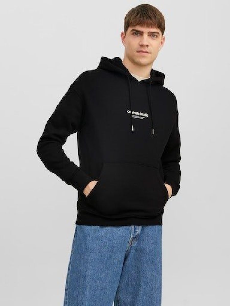Jack & Jones ORIGINALS hoodie JORVESTERBRO met printopdruk zwart