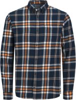 Jack & Jones ESSENTIALS geruit slim fit overhemd JJECLASSIC desert sun