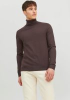 Jack & Jones ESSENTIALS fijngebreide coltrui JJEEMIL seal brown