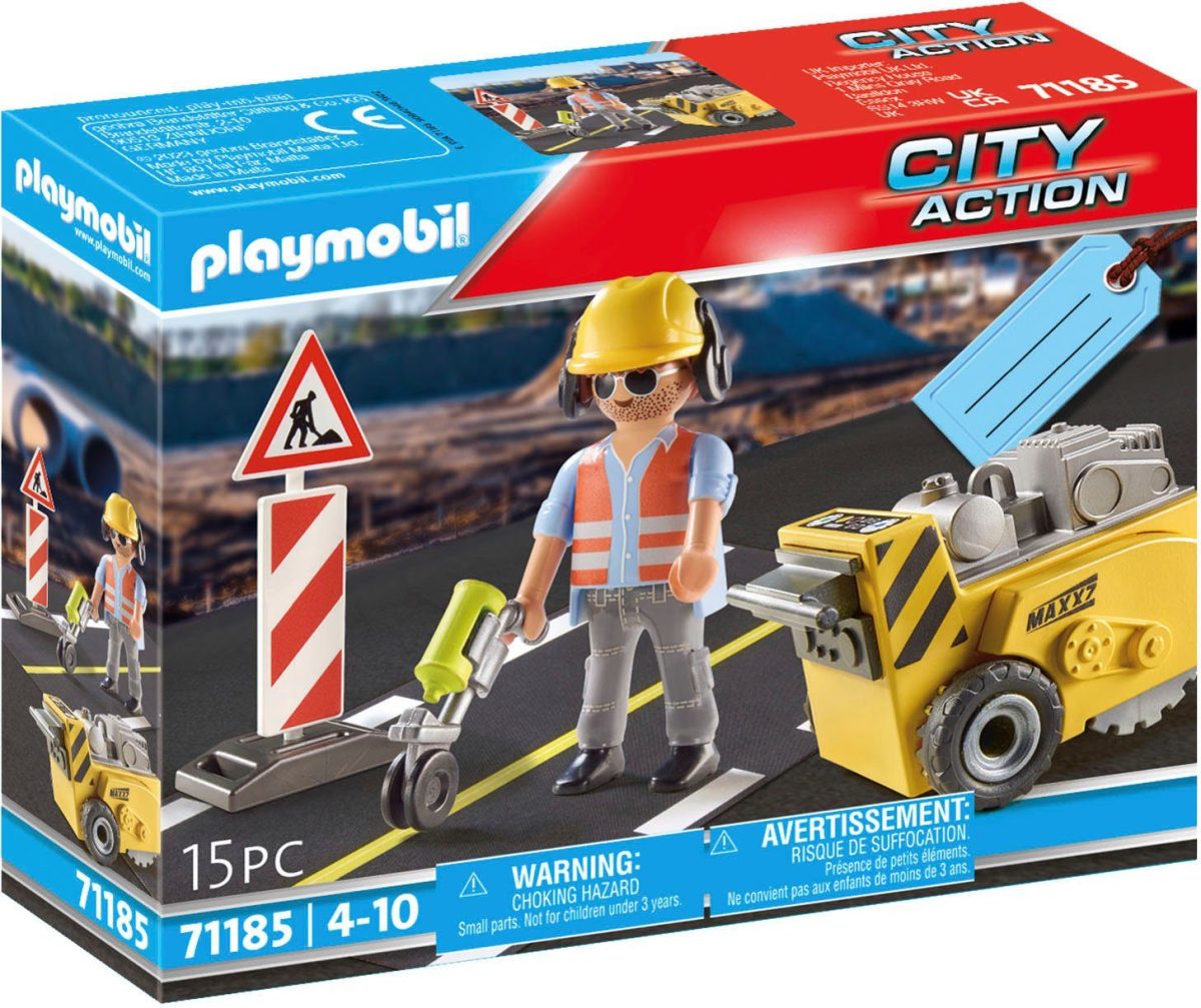 PLAYMOBIL Giftsets Bouwvakker met randensnijder - 71185