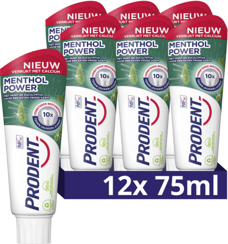 Prodent Menthol Power tandpasta - 12 x 75 ml - voordeelverpakking