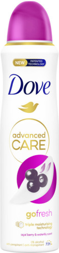 Dove Advanced Care Go Fresh Açaí Berry & Waterlily anti-transpirant deodorant spray - 6 x 150 ml - voordeelverpakking