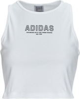 T-shirt Korte Mouw adidas  Crop Top WHITE