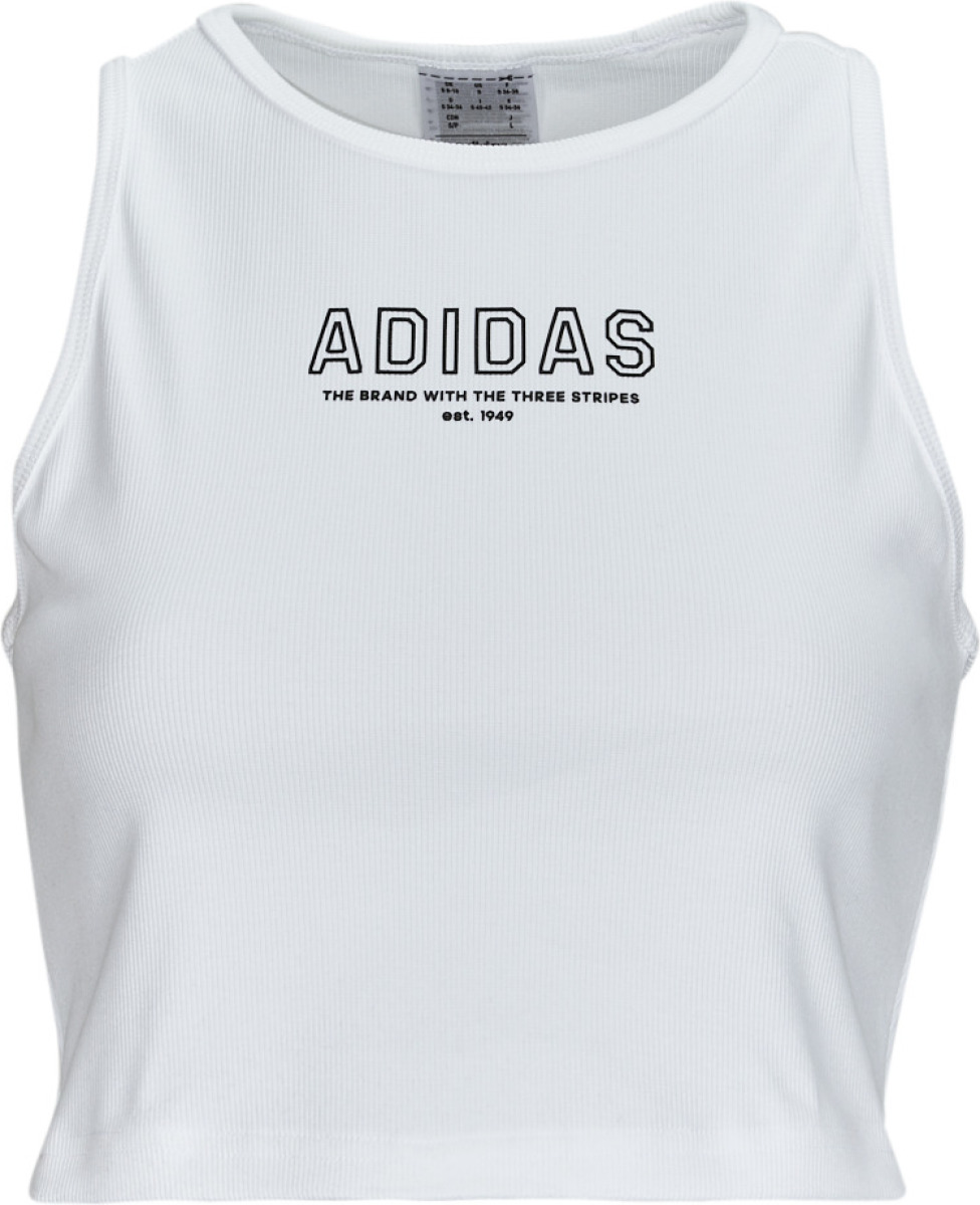 T-shirt Korte Mouw adidas  Crop Top WHITE