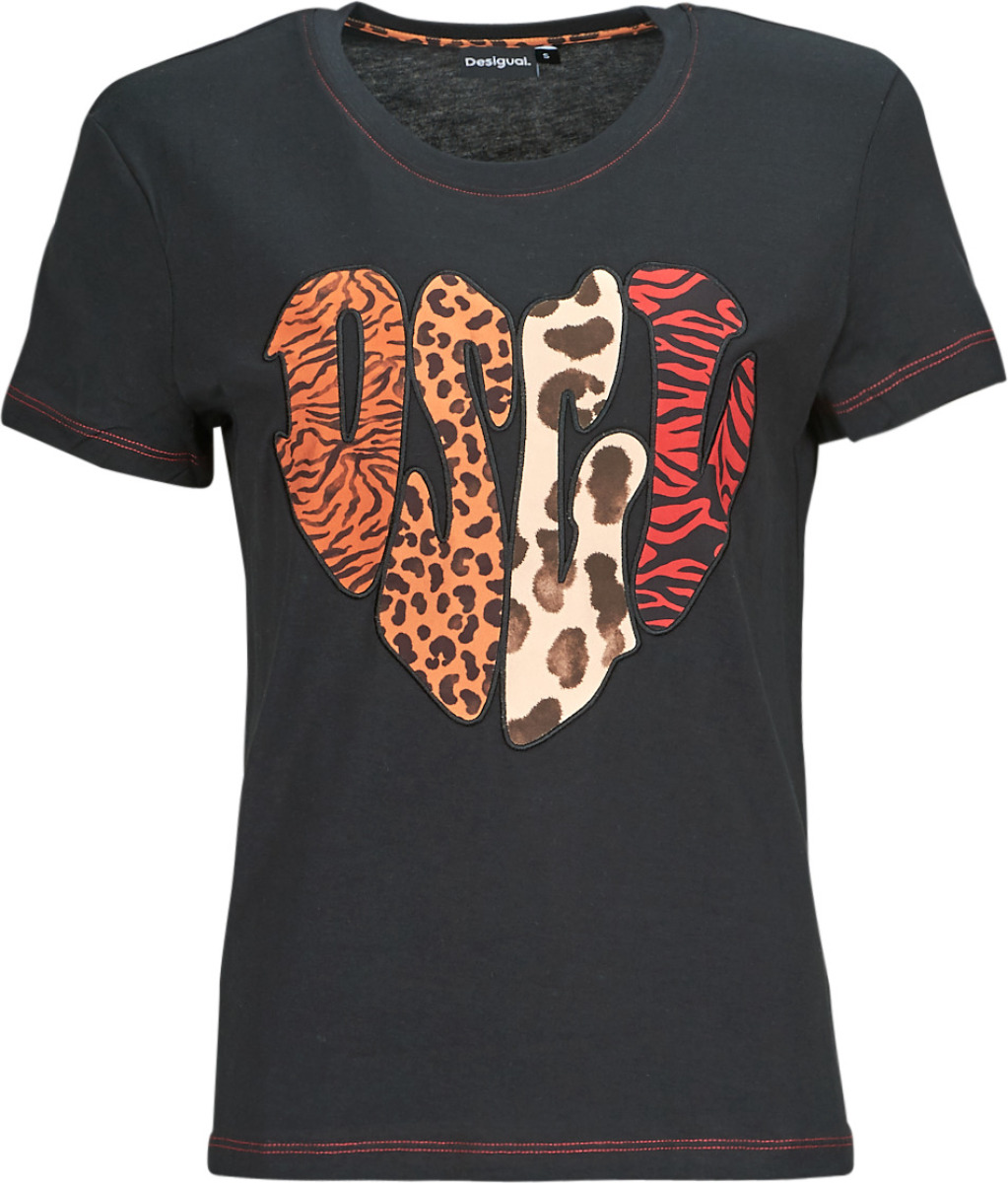T-shirt Korte Mouw Desigual  HEART