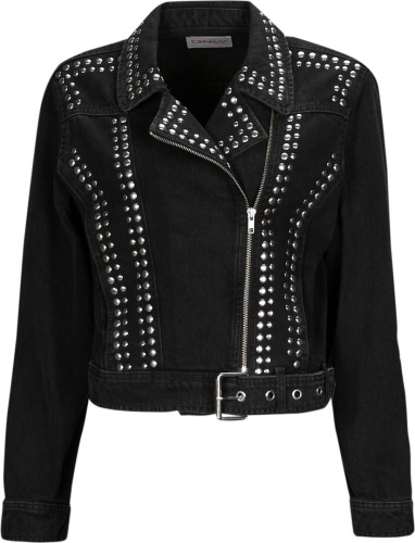 Leren Jas Only  ONLGILLA LS STUD DNM BIKER JACKET CRO