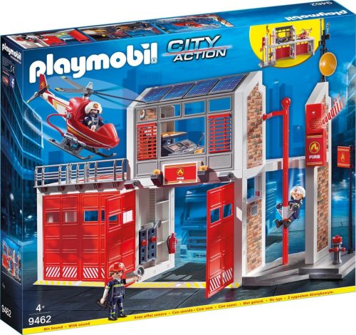 PLAYMOBIL City Action grote brandweerkazerne met helicopter