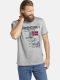 Jan Vanderstorm regular fit T-shirt Plus Size Solve met printopdruk grijs