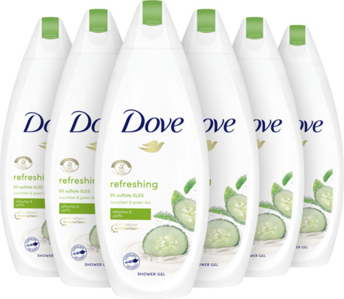 Dove Refreshing douchegel - 6 x 250 ml - voordeelverpakking