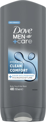 Dove Men+Care Clean Comfort 3-in-1 douchegel - 6 x 400 ml - voordeelverpakking
