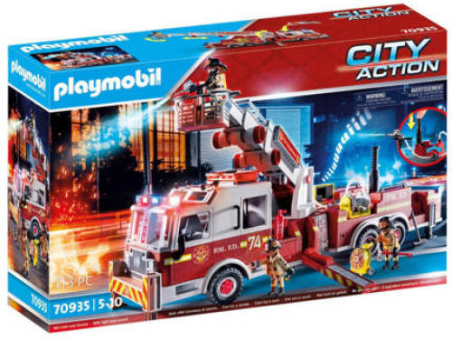 PLAYMOBIL City Action Brandweerwagen: US Tower Ladder 70935