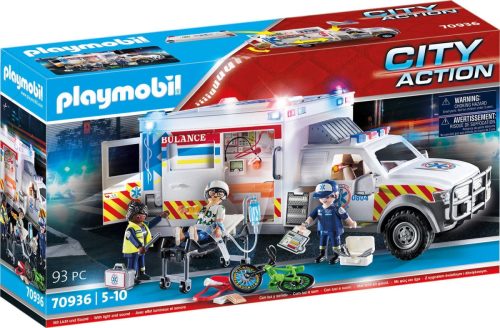 PLAYMOBIL City Action Reddingsvoertuig: US Ambulance 70936