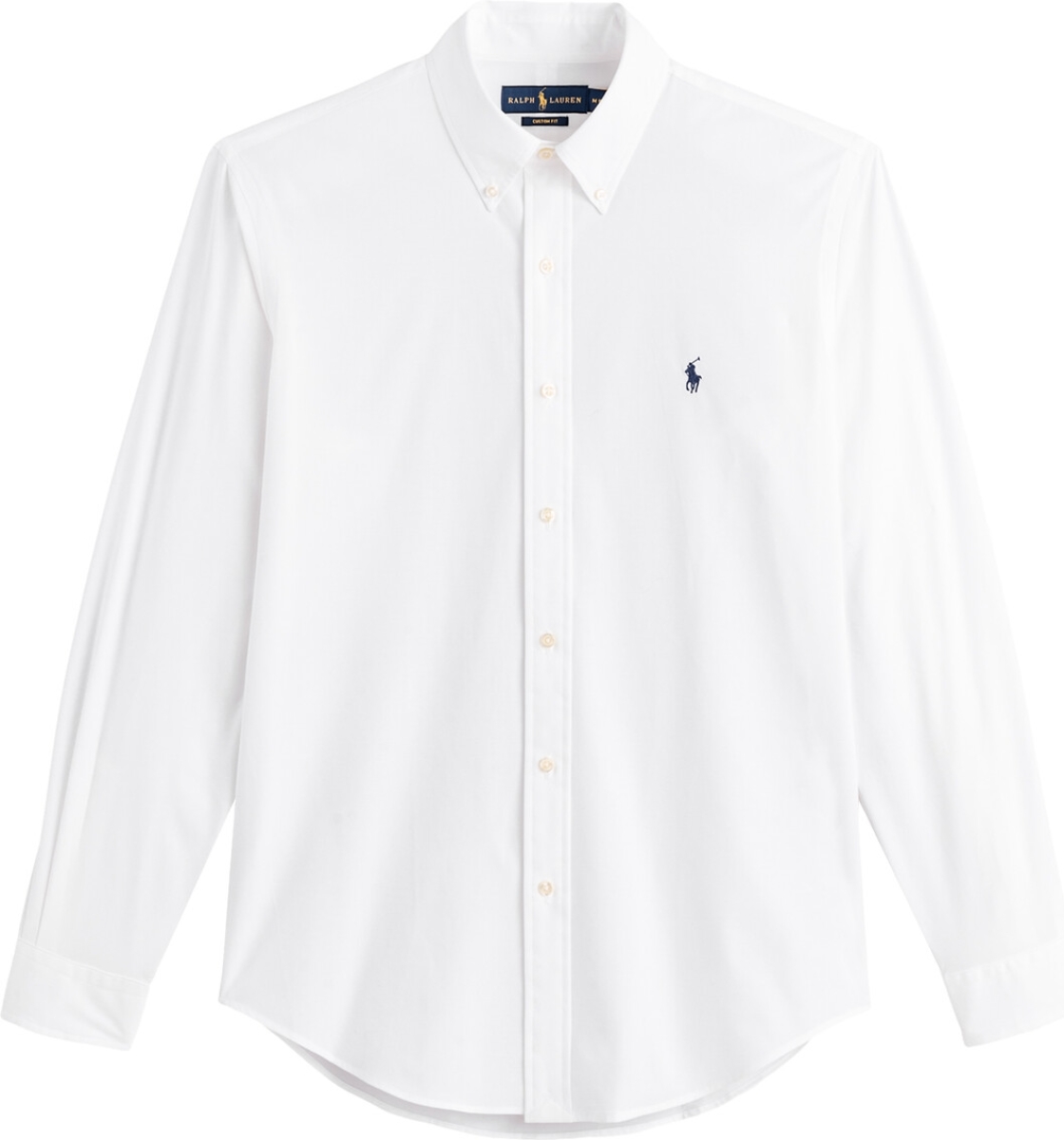 Polo ralph lauren custom fit overhemd met stretch white