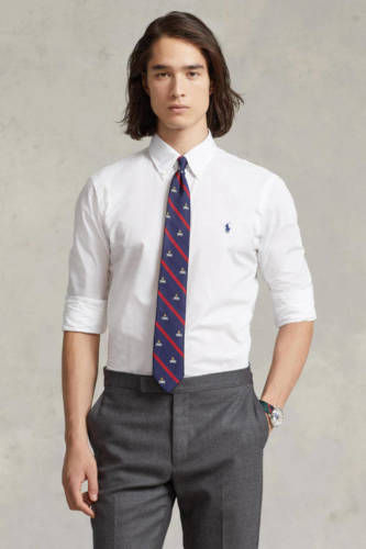 Polo ralph lauren custom fit overhemd met stretch white