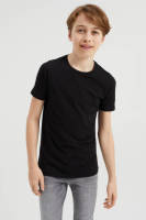 WE Fashion basic T-shirt - set van 2 zwart