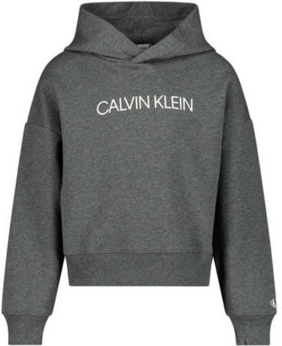 Calvin klein hoodie met logo grijs