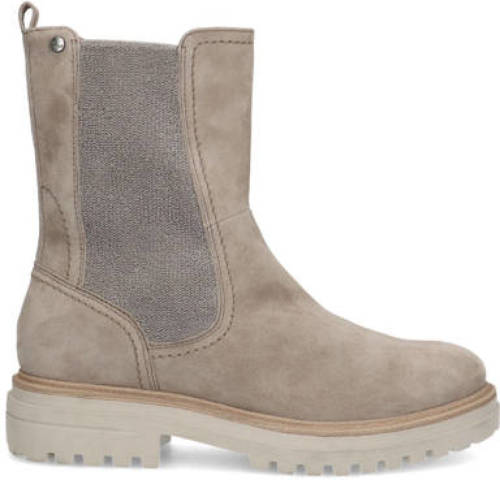 No Stress suède enkelboots taupe