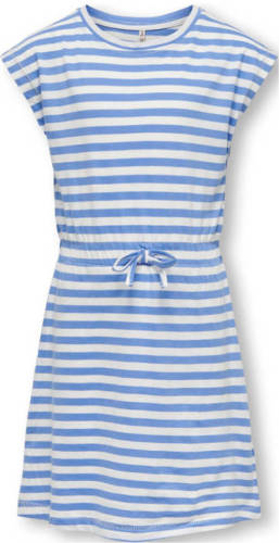 KIDS Only GIRL gestreepte A-lijn jurk KONMAY lichtblauw/wit
