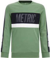 WE Fashion longsleeve zachtgroen/zwart/wit