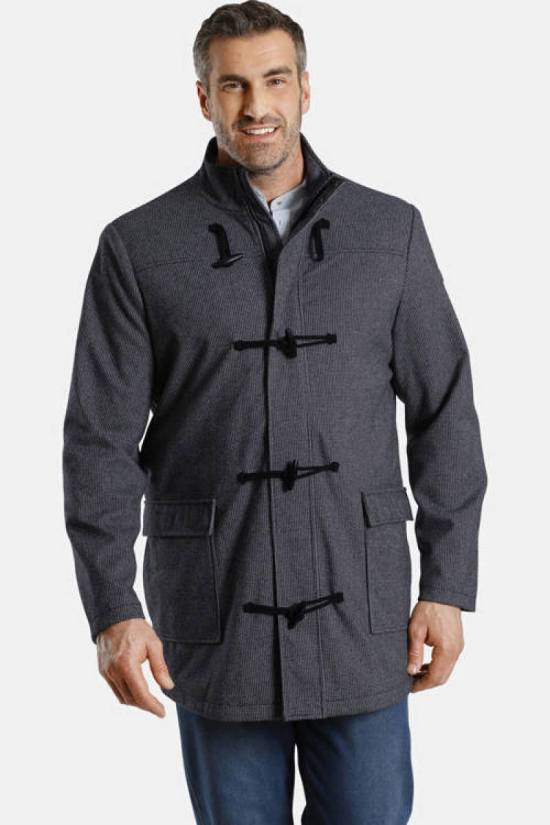 Charles Colby jas SIR JONAHS Plus Size met pied-de-poule donkerblauw