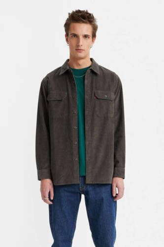 Levi's corduroy regular fit overshirt bruin