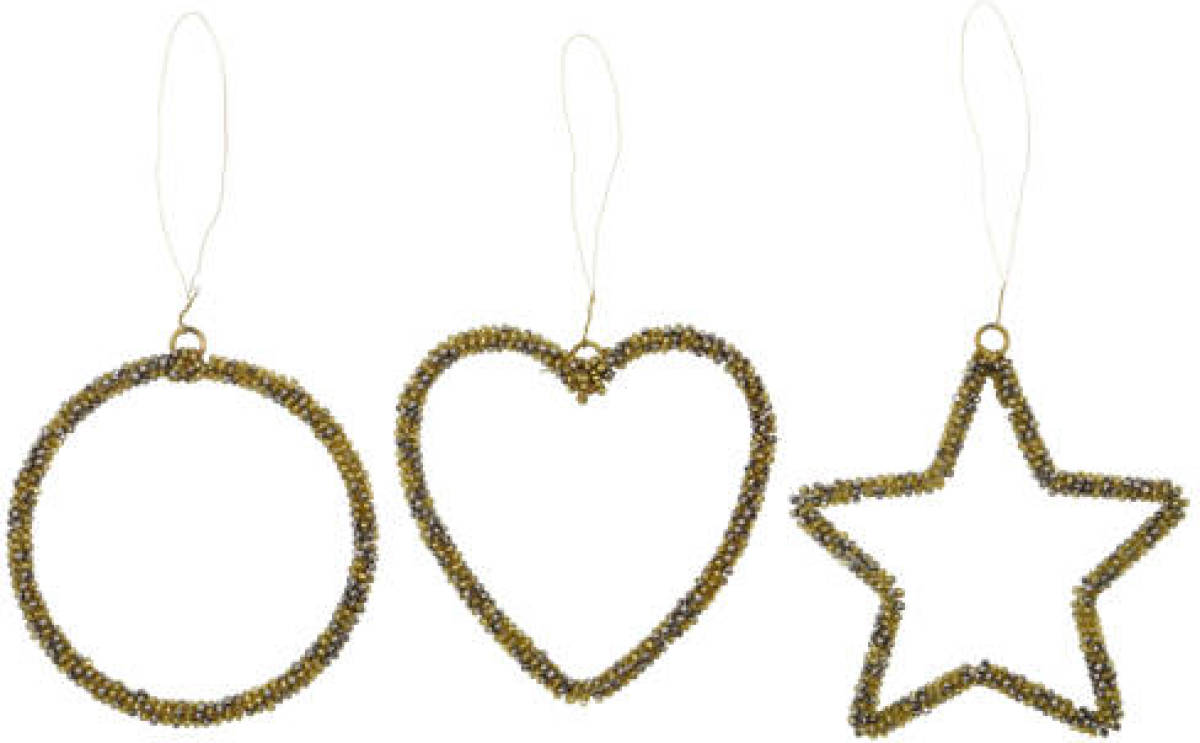 House Doctor kersthanger Beads (set van 3)