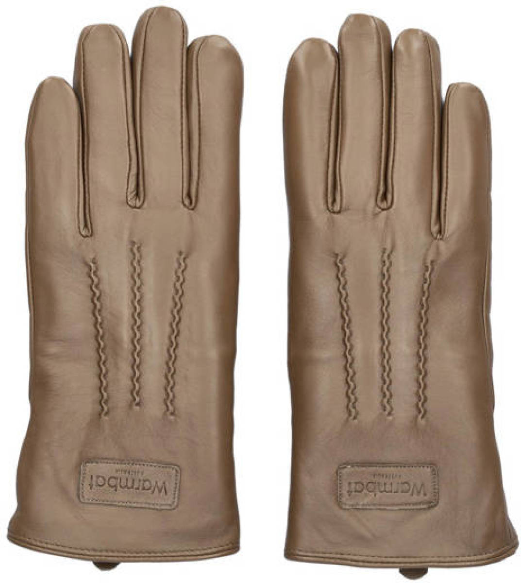 Warmbat Australia leren handschoenen taupe