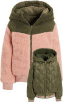 Orange Stars reversible winterjas Nanet roze/khaki