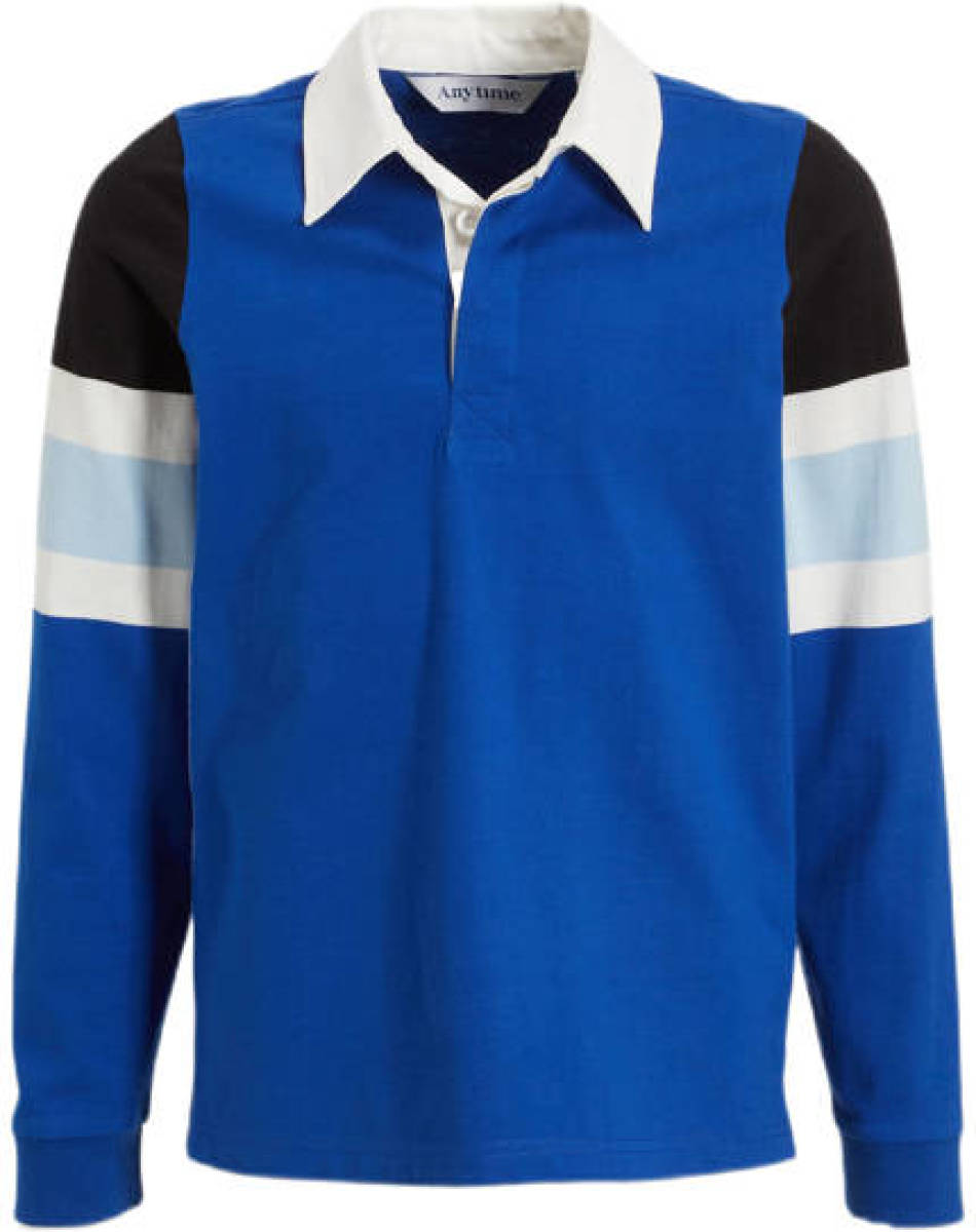 anytime rugby trui blauw