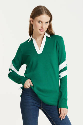 anytime rugby shirt groen/wit
