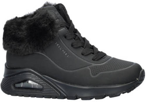 Skechers Uno Fall Air gevoerde sneakers zwart