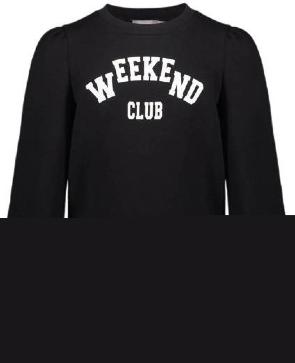 Geisha sweater met tekst zwart/wit