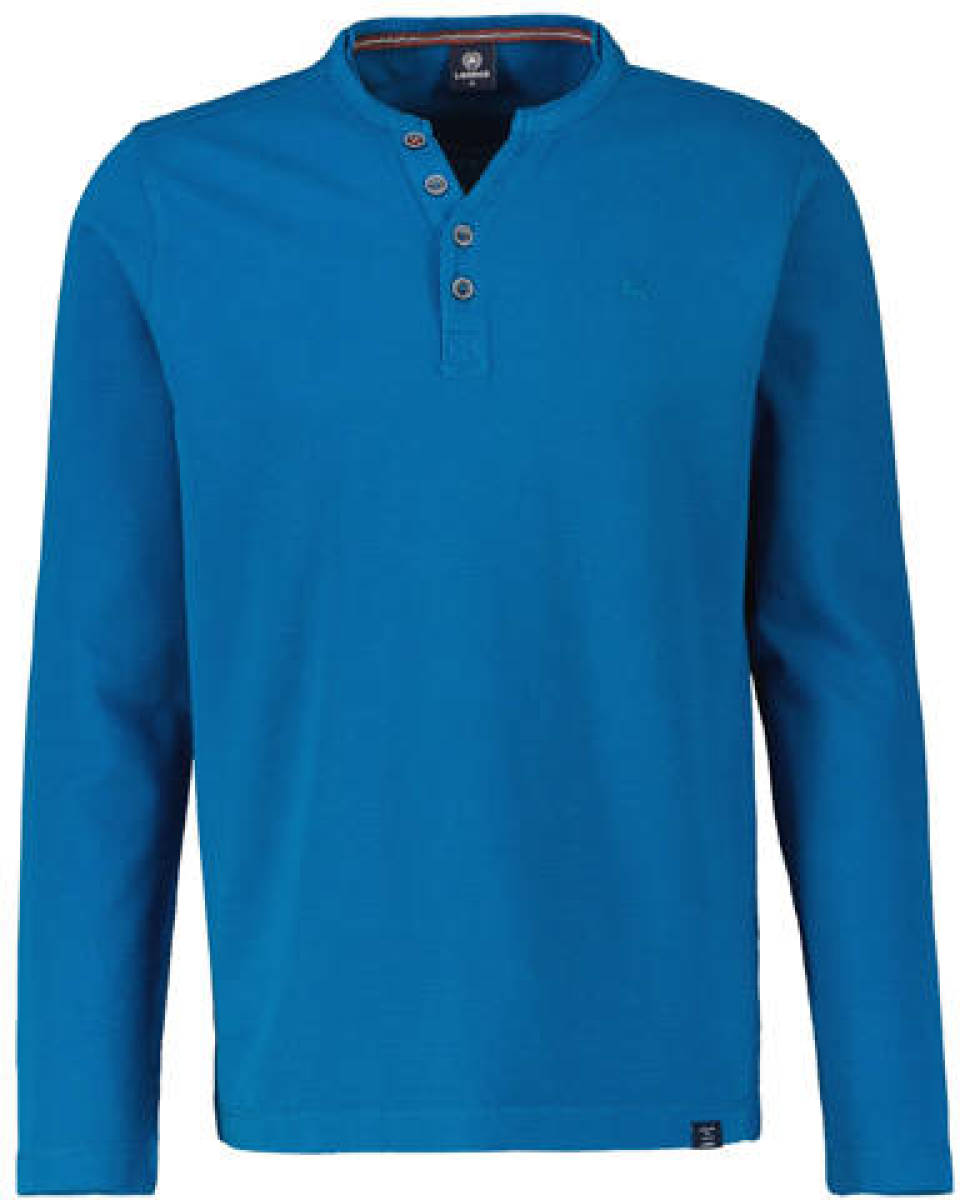 LERROS regular fit longsleeve met logo blauw