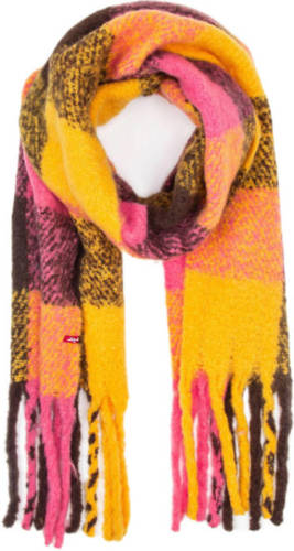 Levi's geruite sjaal roze/geel/oranje
