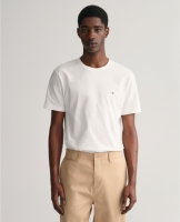 GANT regular fit T-shirt met logo en borduursels white