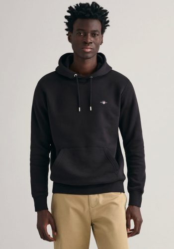 GANT hoodie Shield met logo en borduursels black