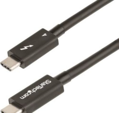 Startech .com TBLT4MM50CM Thunderbolt-kabel 0,5 m 40 Gbit/s Zwart