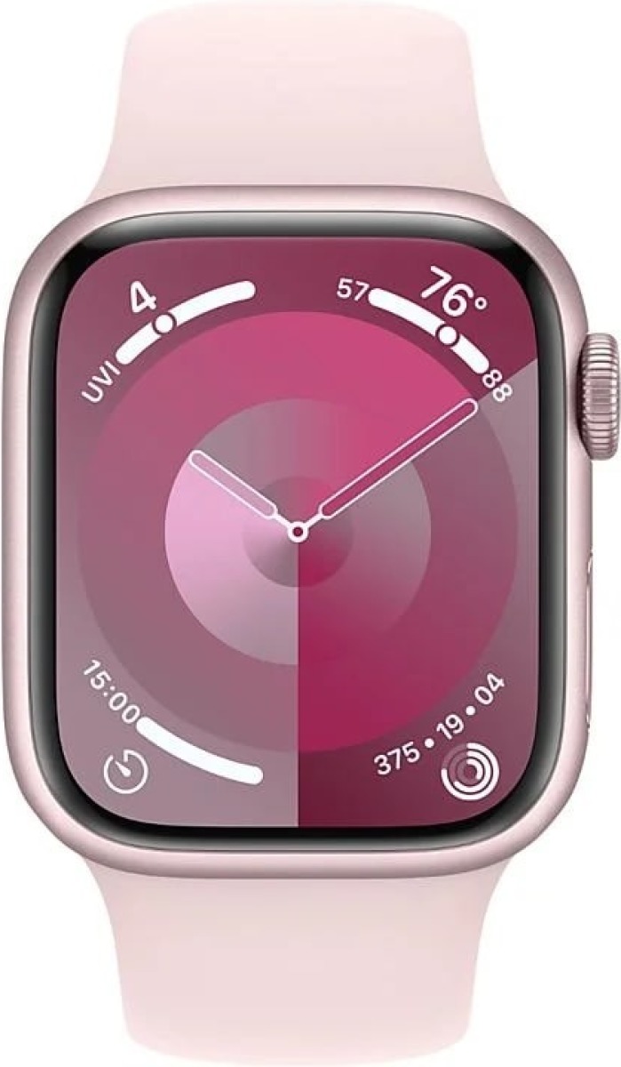 Apple Watch Series 9 41mm Roze Aluminium Sportband M/L Smartwatch Roze