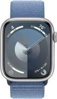 Apple Watch Series 9 45mm Zilver Aluminium Sport Loop Smartwatch Blauw