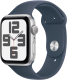 Apple Watch SE (2022) 44mm Zilver Aluminium Sportband S/M Smartwatch Blauw