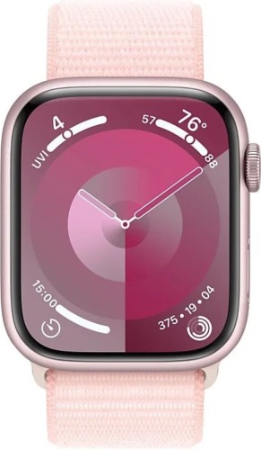 Apple Watch Series 9 45mm Roze Aluminium Sport Loop Smartwatch Roze