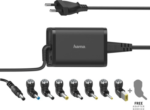 Hama UNIVERSELE NOTEBOOK-NETADAPTER, 15-19V/65W Voeding Zwart