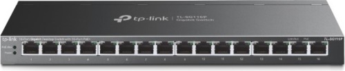TP-Link 16-Port Gigabit Desktop Switch with 16-Port PoE+ Switch Zwart