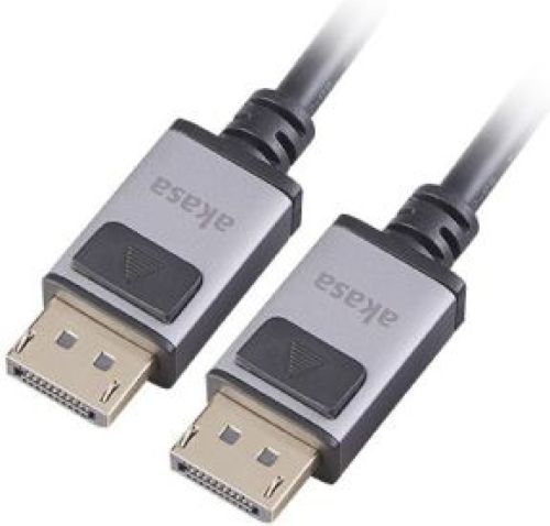 Akasa AK-CBDP24-20BK DisplayPort kabel 2 m Zwart, Grijs